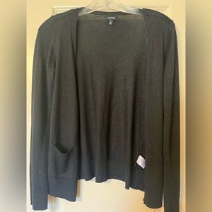 Black shear, sparkly cardigan